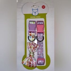 NWT  SET 2  COLLAR FEMALE DOG SIZE M